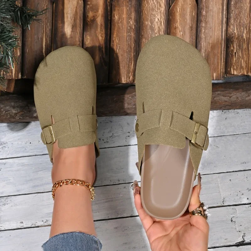 Fashion Women Slippers Clogs Cork Insole Mules Sandals with Arch Support Outdoor Beach Slides Home Comfortable Slides Women