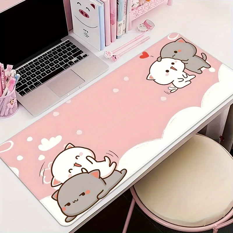 Bubu dudu extra großes Cartoon-Gaming-Mauspad-rutsch feste Gummi-Schreibtisch matte mit präzise genähten Kanten für Büro-und E-Sport