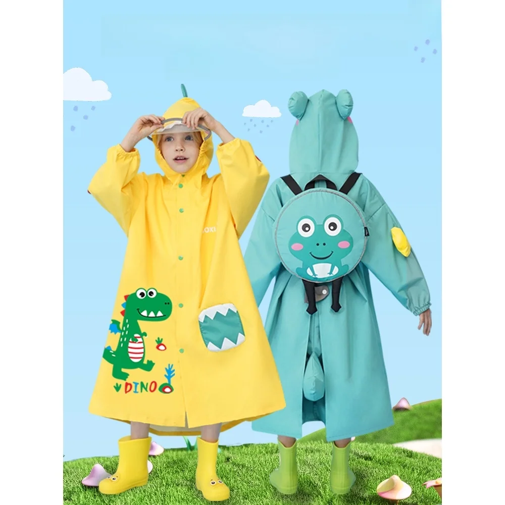 

Детский дождевик 2024 года, комплект для мальчиков и девочек, для начальной школы, с отдельным отделением для рюкзака, дождевик для детского сада