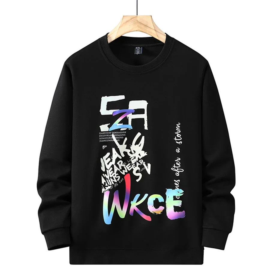 Men's Sets Plus Size 11XL Sweatshirt Pants Male Spring Autumn Pullover Suits Fashion Casual Print Big image 4