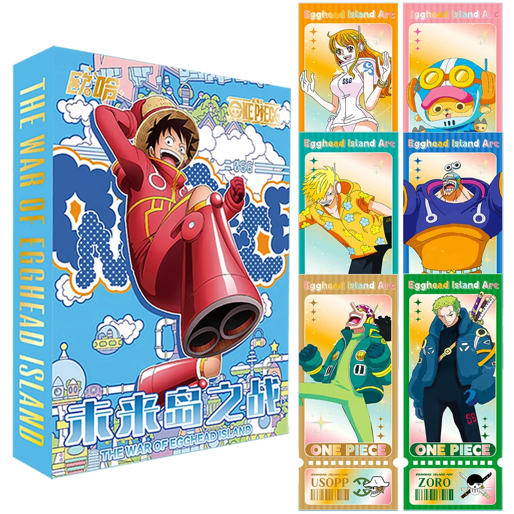 One Piece Popular Anime Collection Card for Boys and Girls Christmas Exquisite Rotating Acrylic Drifting Sand Craft Card Gifts