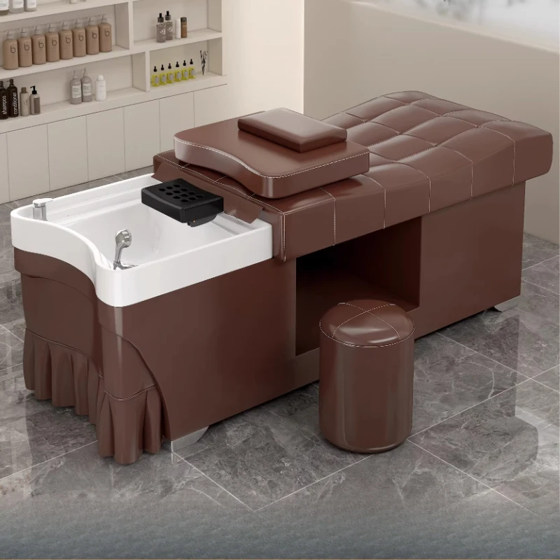

Barber Shop Simplicity Shampoo Chairs Stylist Head Spa Bed Sink Massage Shampoo Chairs Haircutting Salon Furniture Sillas Lsxtc