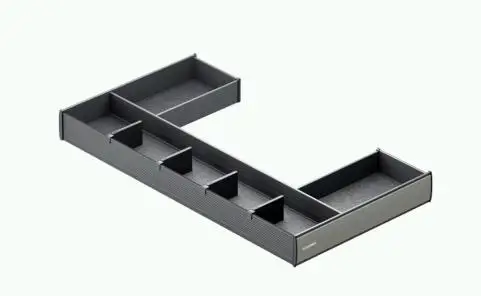 Modern Vanity U-Shape Drawer Organizer with Dividers Eco-Friendly Multi-Function Slide Out Storage Tray for Kitchen Cabinets