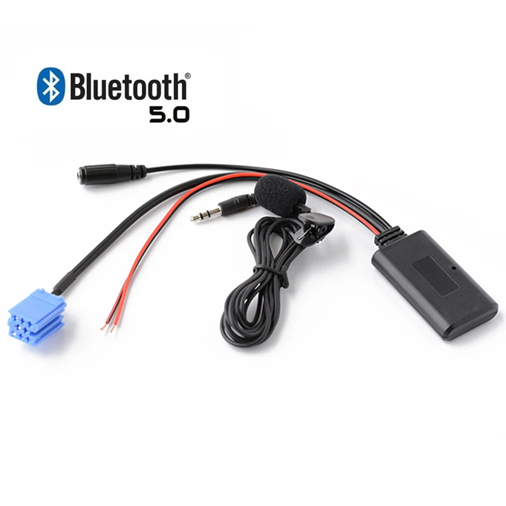 Samochodowy bezprzewodowy adapter mikrofonu Bluetooth Stereo AUX IN Music Dla VW Golf MK4 dla Audi A3 A4 A6 8PIN dla Skoda Octavia