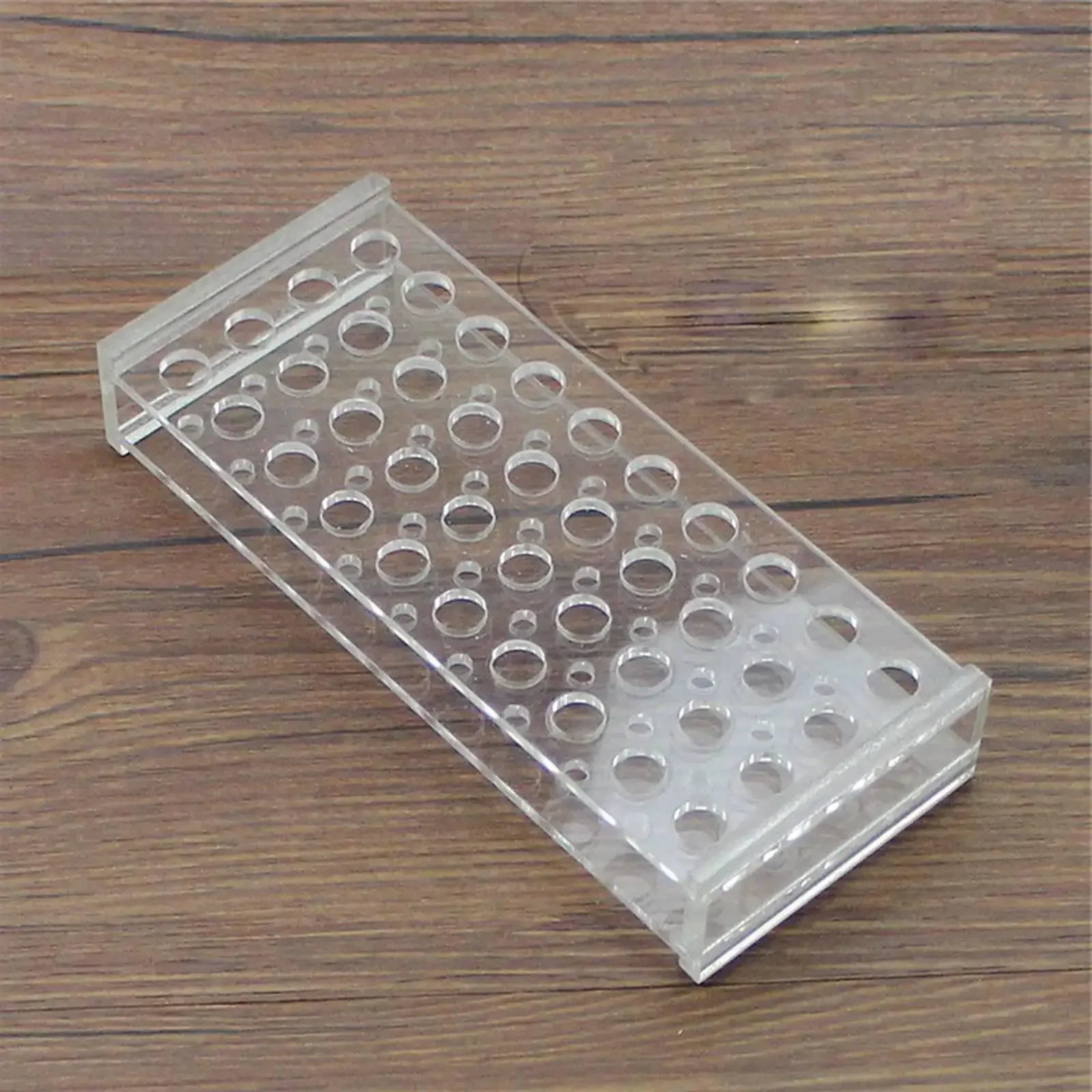 14mm Diam 40 Holes Methyl Methacrylate Rack Stand For 5ml Centrifuge Tubes