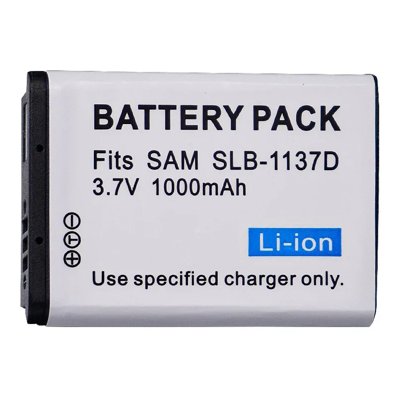 بطارية بديلة 1000 مللي أمبير في الساعة لهاتف سامسونج SLB-1137D لكاميرا Digimax NV11 NV100 NV30 NV40 NV103 I80 I85 الرقمية