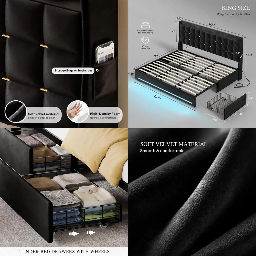 King Size Bed E Wit…