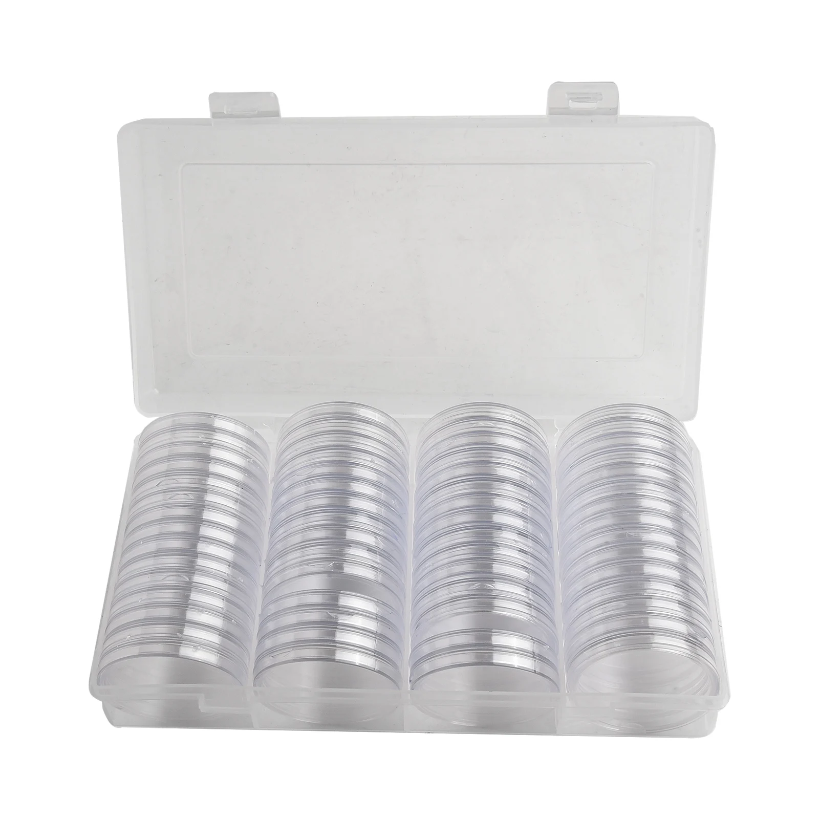 41mm 60Pcs Storage Box Coin Capsules Case Clear With Storage Box Coin Capsule Coin Collection Dust-proof Highly Transparent