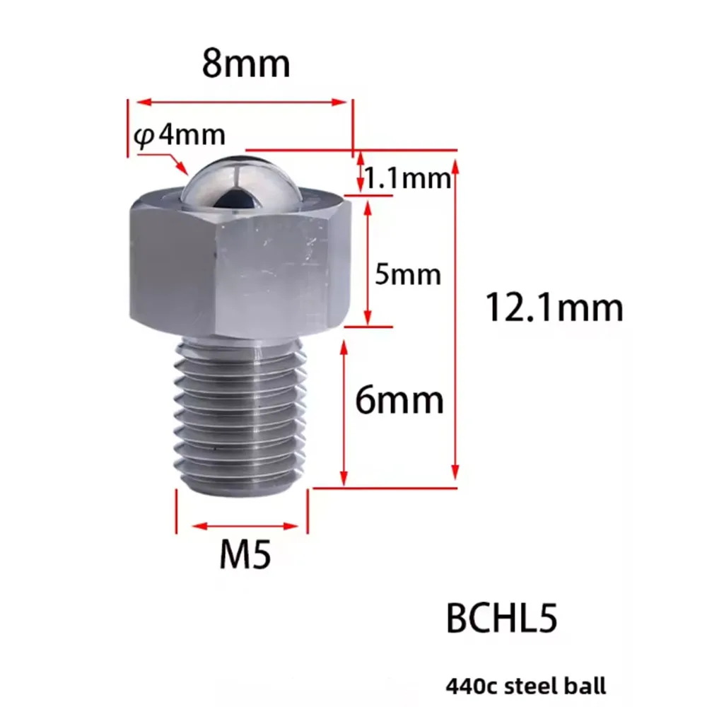 1/5/8/13 Pcs BCHL/BCHLJ Hexagonal Stainless Steel  Body With POM Ball / Stainless Steel Ball Universal Wheel Caster Sliding