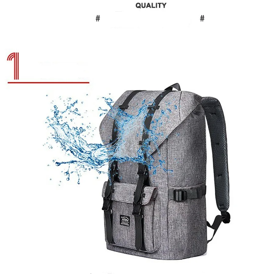 Korean version of trendy sports backpack for female high school students with large capacity, outdoor business backpack for moun