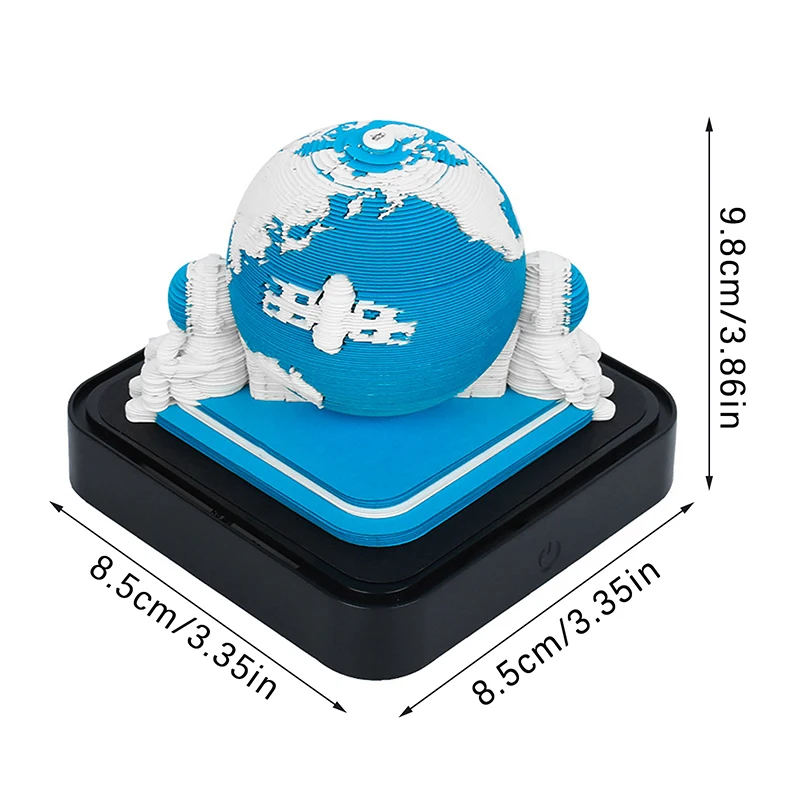 Imagem -06 - Calendário de Mesa com Luzes Led Memorando Criativo Notas Faça Você Mesmo Bloco de Notas Arte 3d Escultura em Papel 2025