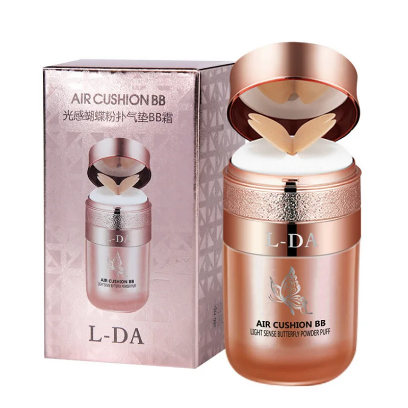 Air Cushion BB Cream Butterfly Puff Moisturizing Foundation Concealer Brighten Whitening Oil-control Waterproof Makeup Cosmetics