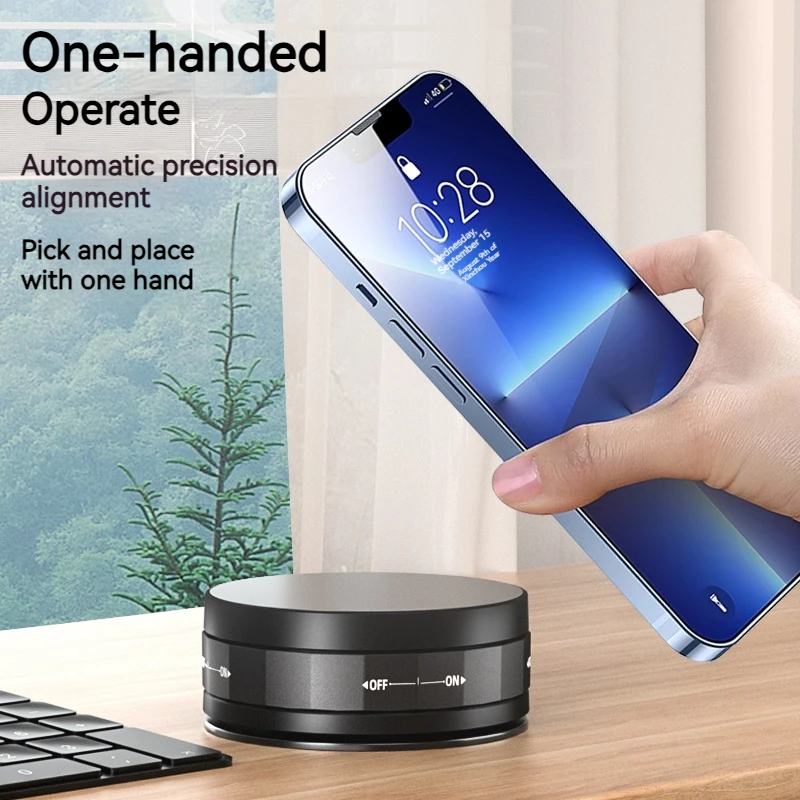 범용 진공 흡입 자기 전화 홀더: 휴대폰과 호환 가능, 자동차, 주방, 욕실 및 체육관 미니 마운트에 적합