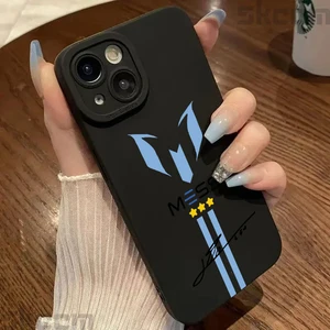 Messi-Matte Stoßdämpfer Soft Silicon iPhone Cover, Fußball-Handy, 16, 15, 14, 13, 12, 11 Pro Max, Mini, 7, 8 Plus, X, XR, XS, Maximum 10 Hauptverkäufe iPhone X Messi Cover - №4