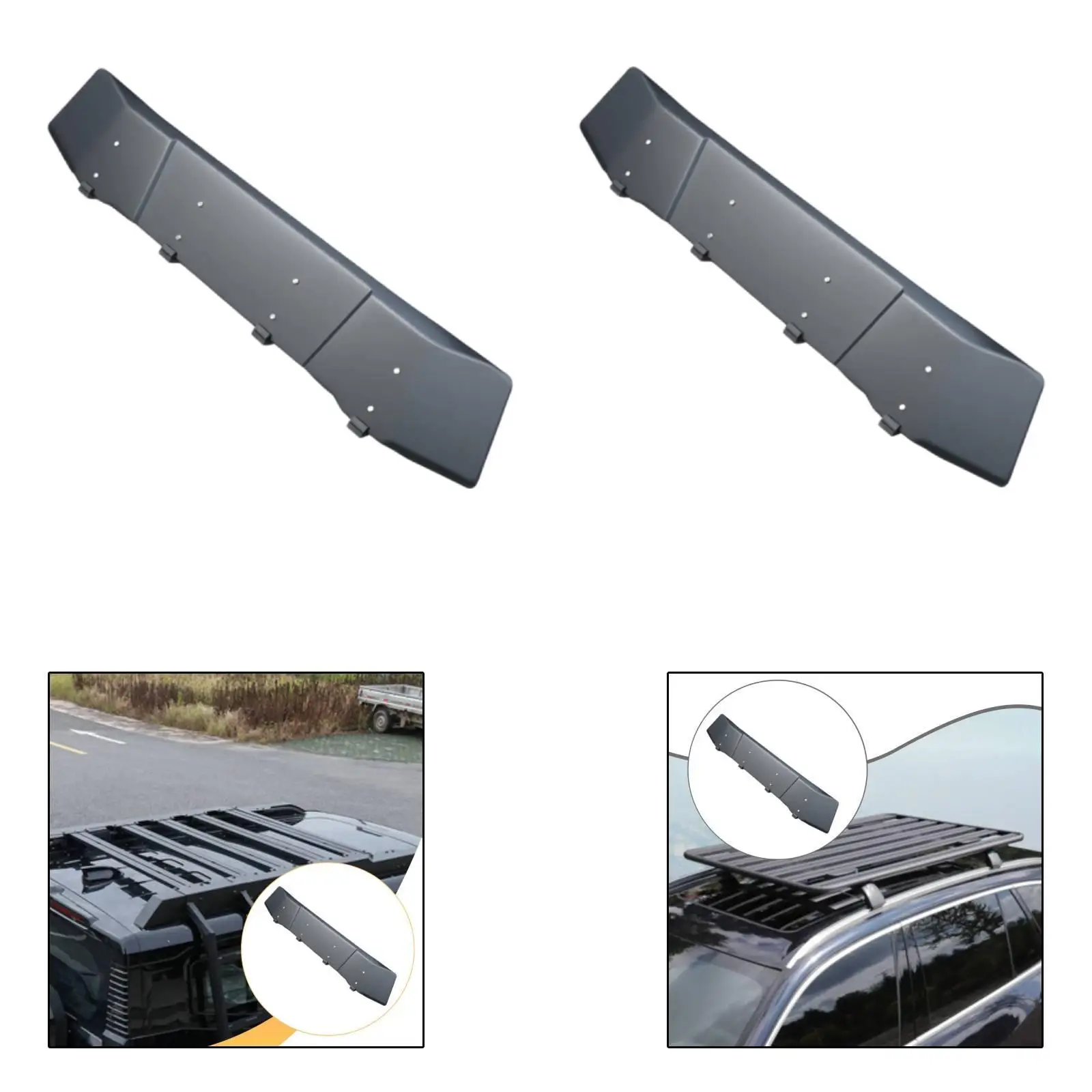 Car Roof Rack Wind Fairing Professional Accessories Spare Parts Practical Durability High Performance Air Deflector Quiet Noise