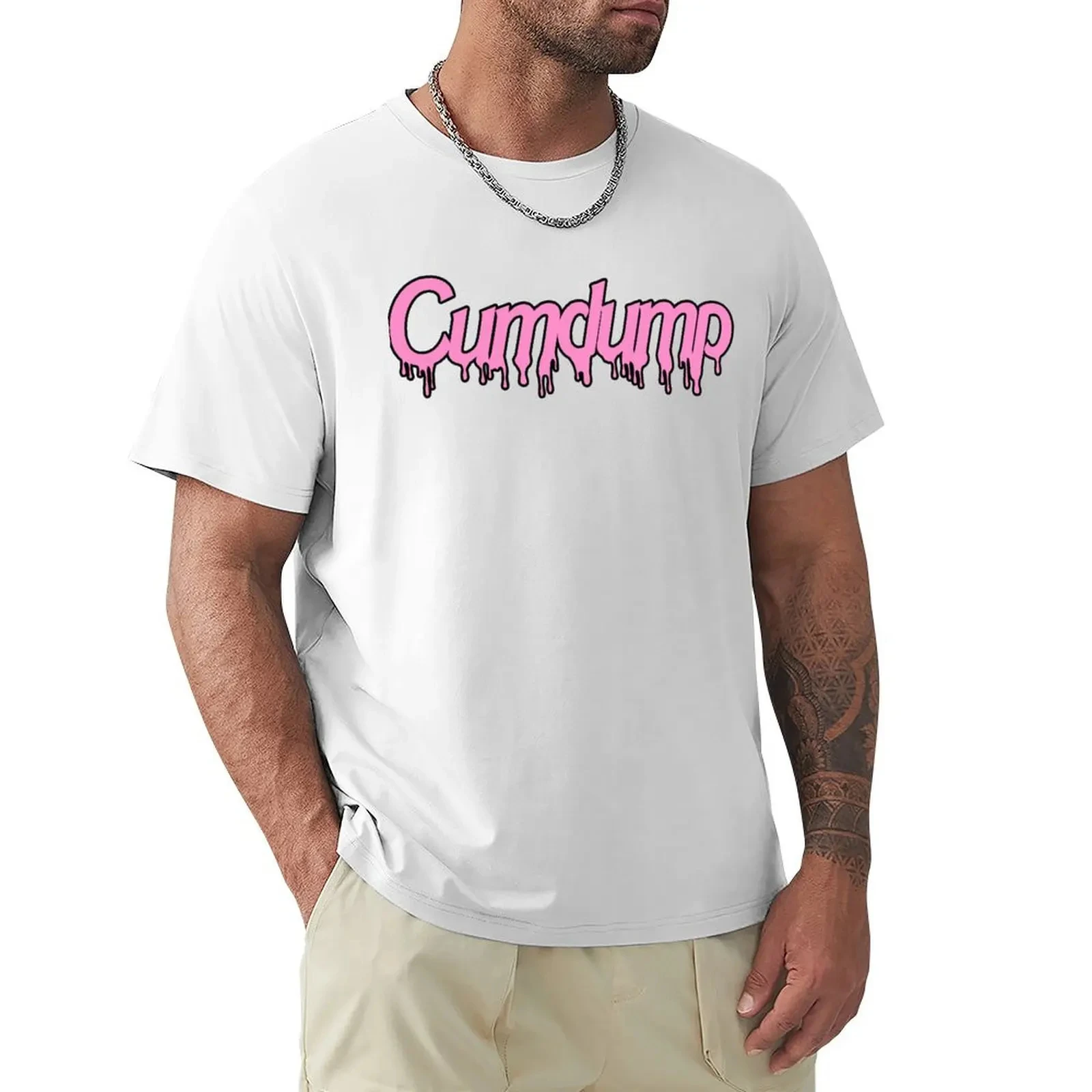 ストリートクラシック tシャツ Cumdump Tシャツ特大かわいいトップストレーニングシャツ男性半袖純粋な男性トップス tシャツ