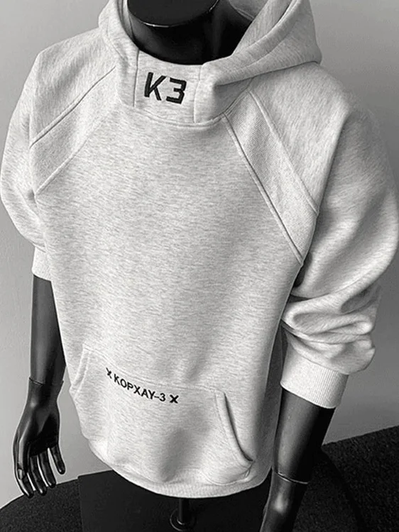 

Мужская толстовка с капюшоном, повседневная свободная посадка на подкладке, уличная верхняя одежда Sle Faion, осеннее новое поступление, дизайн сращивания