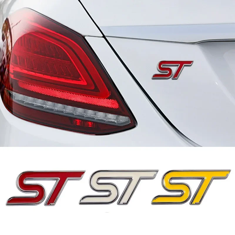 3D Metal ST Front Grille Emblem Badge Car Rear Trunk Auto Sticker For Ford Focus Mondeo Fiesta Edge Escort MK2 MK3 MK4 MK5 MK7 view 3