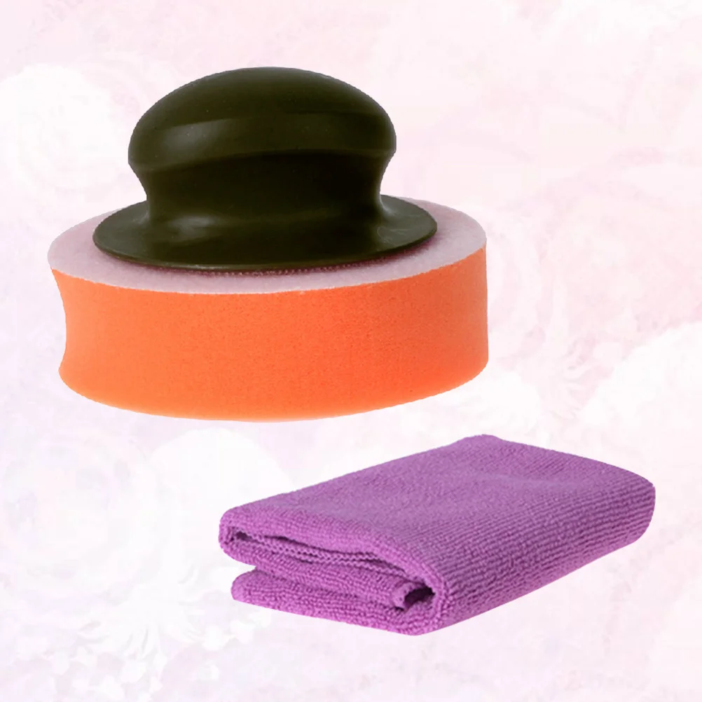 

Car Wax Polish Pad Sponge Towel Set Multipurpose Buffing Waxing Pads Car Cleaning Polish Sponge Handle Included
