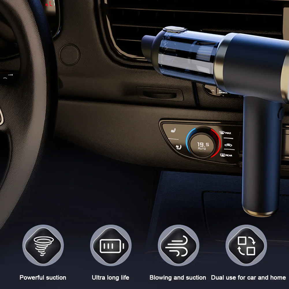 

Ручной беспроводной пылесос 5500Pa Портативный автомобильный пылесос с сильным всасыванием Мини-мощная воздушная тряпка для домашнего офиса