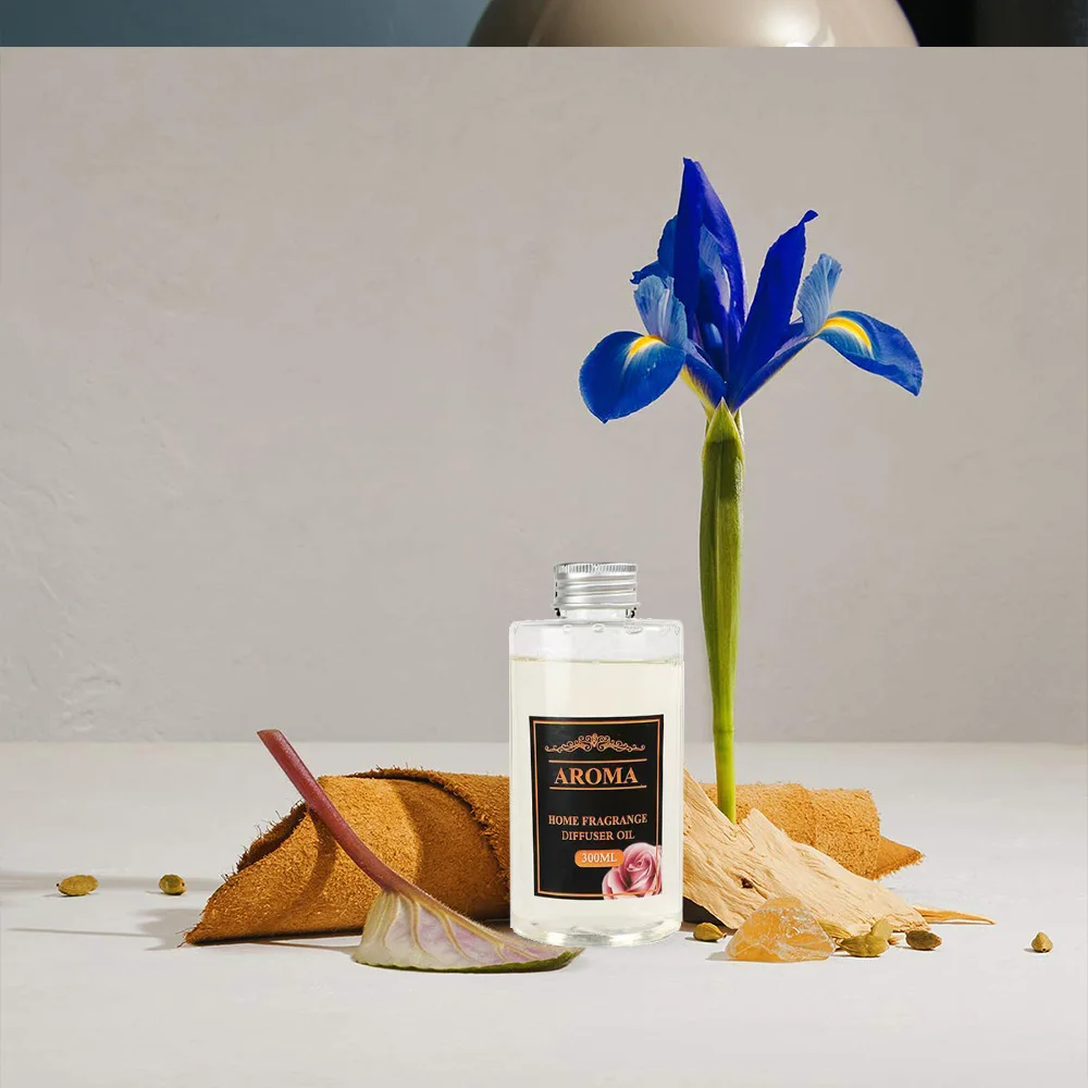 Conjunto difusor de fragrância com lavanda chá branco pêssego osmanthus perfume doméstico banheiro decoração de casa 300ml