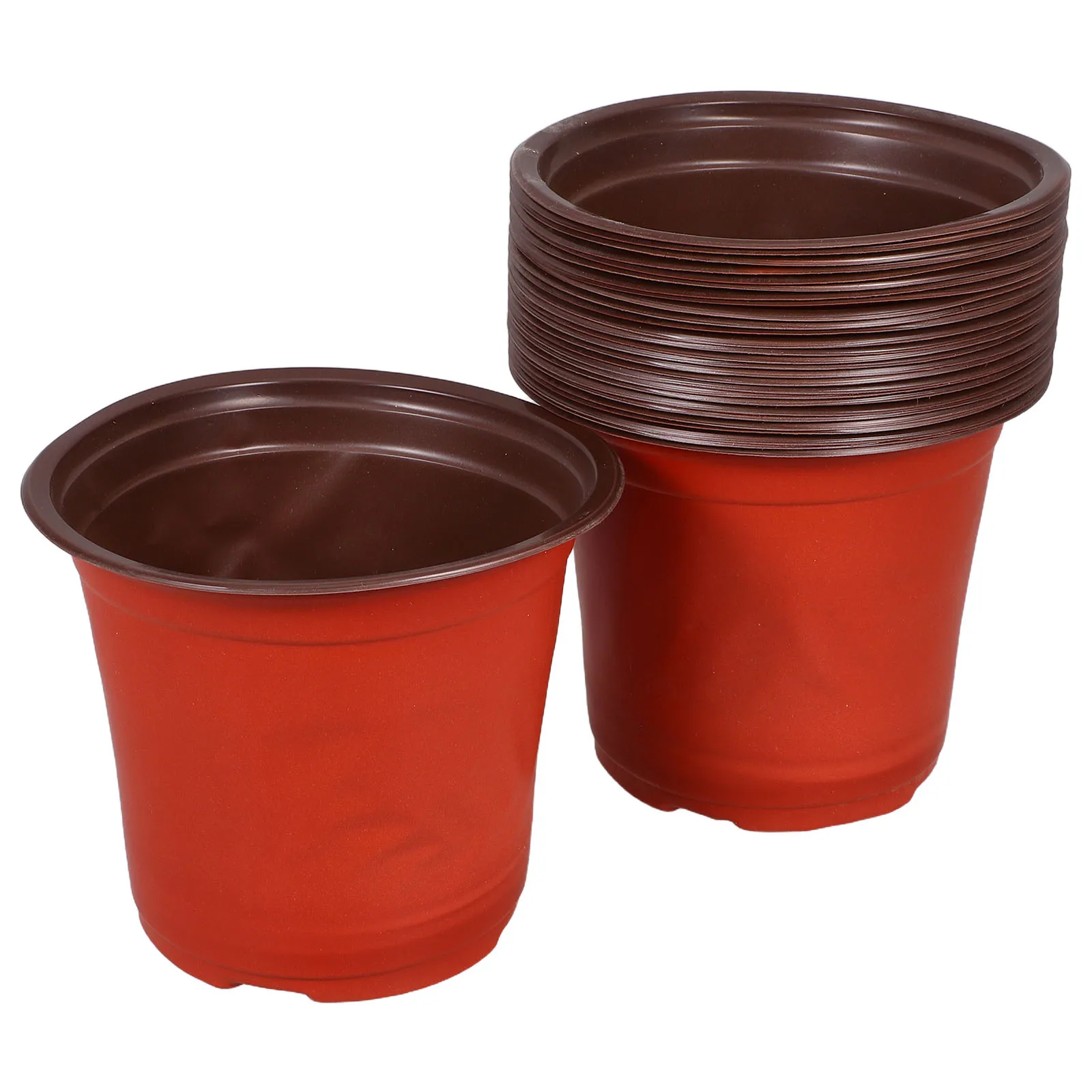 

30pcs Plastic Succulent Planter Self Drainage Round Desk Succulents Flower Pot Bookshelf Room Garden Flower Pot Storage