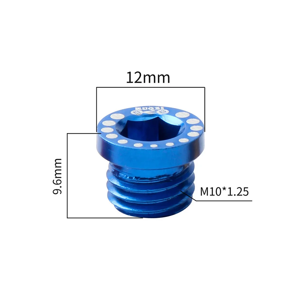 4Pcs Cycling Bolt Aluminum Alloy Screw M10x1.25 High Strength Lightweight Brake Post Screw Road Bike Blue
