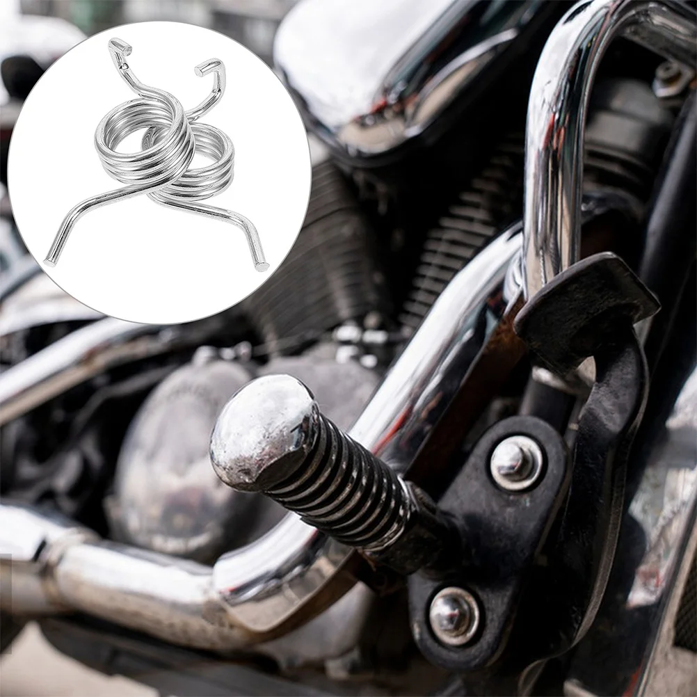 

4Pcs Footpeg Pedals Springs Set Aluminum Off-Road Motorcycle Side Footrest Spring with Return Mechanism Corrosion Resistant Easy
