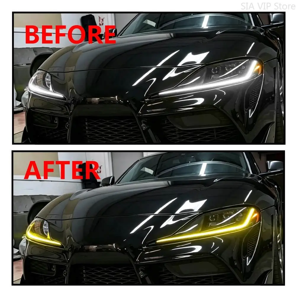 Lemon Yellow CSL DRL For Toyota GR Supra A90 A91 2019-2024 US EU Version Angel Eyes DRL Chip Daytime Running Light DRL Board