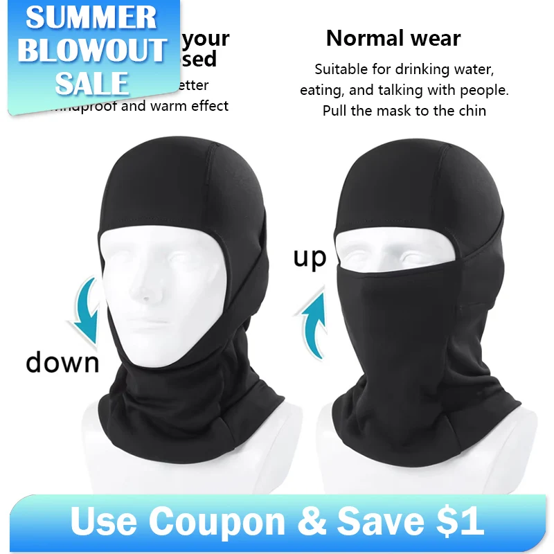 

Men Women Winter Full Face Mask Balaclava Riding Fishing Snowboard Ski Outdoor sports Mask Hood Hat Motorcycle Helmet Lining