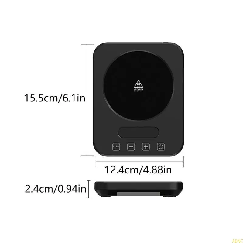 A0NC 디지털 디스플레이 커피 머그 컬 80 ° C 온도 12 시간 타이머 컵 난방 매트