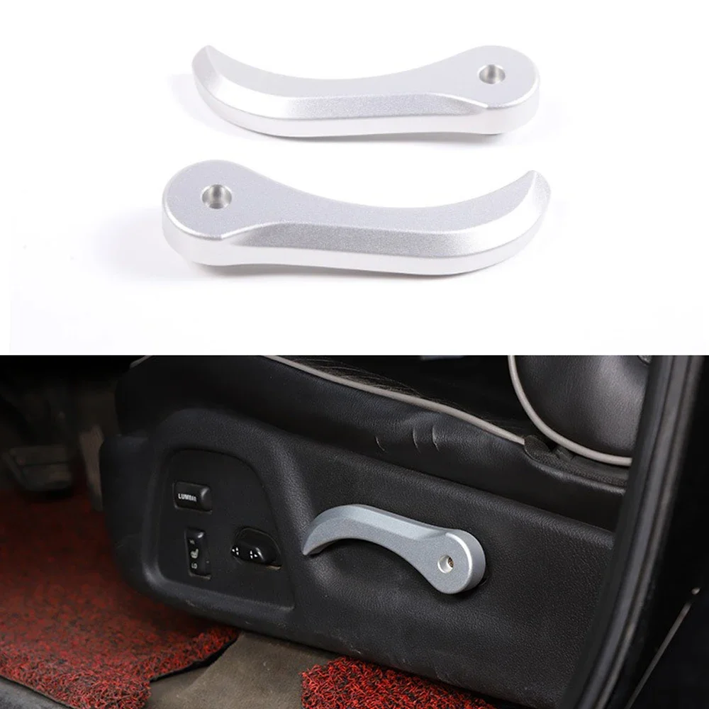 

2PCS Aluminum Alloy Car Front Seat Back Adjustment Cover For Hummer H3 2005-2009 Decorative Accessories