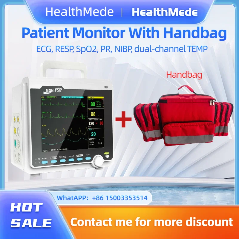 Con bolso Monitor paziente CMS6000 ICU 6 Monitor multiparamétrico dei segni vitali CONTEC