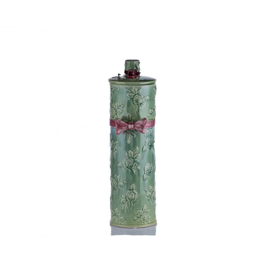 Porio cover floral green vase