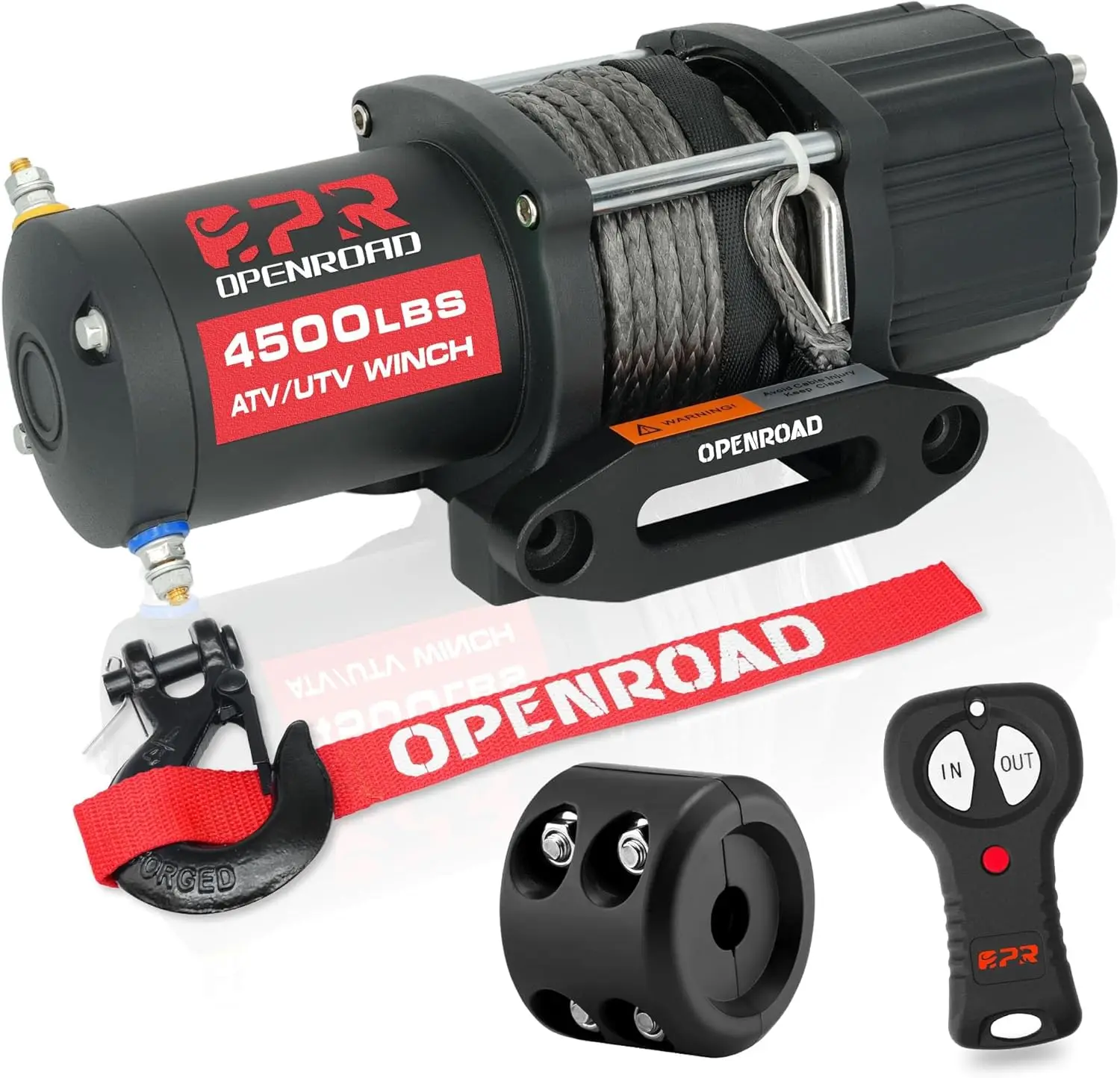 OPENROAD 4500 lb ATV/UTV Winch,Waterproof IP67 Electric Winch with 1/4