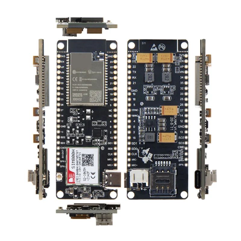 Module sans fil ABKI-SIM800H, appel en T et PMU MCU32, avec antenne GPRS SIM800H-8MB-Q390, installation facile