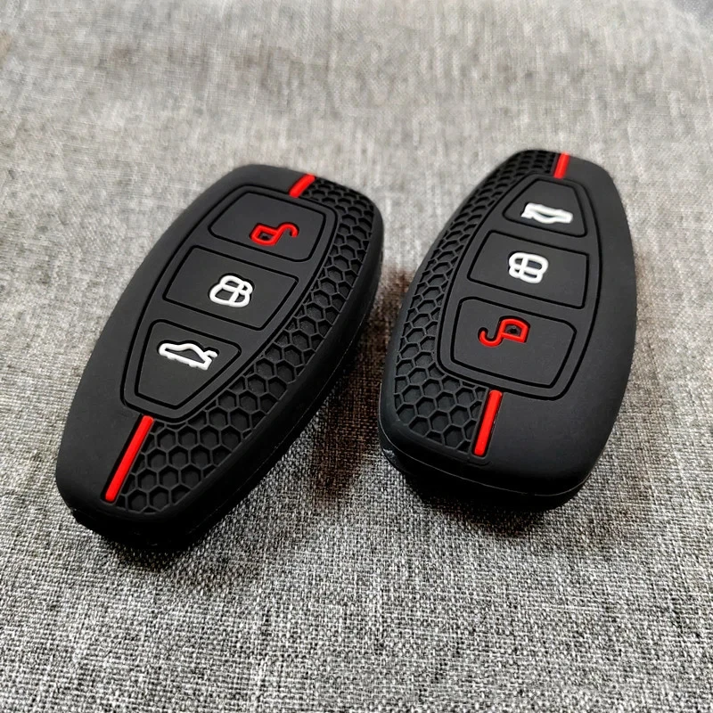 

For Ford Puma Grand C-Max Focus Mondeo Kuga Fiesta EcoSport Transit, Soft Silicone Remote Key Fob Protective Cover Case