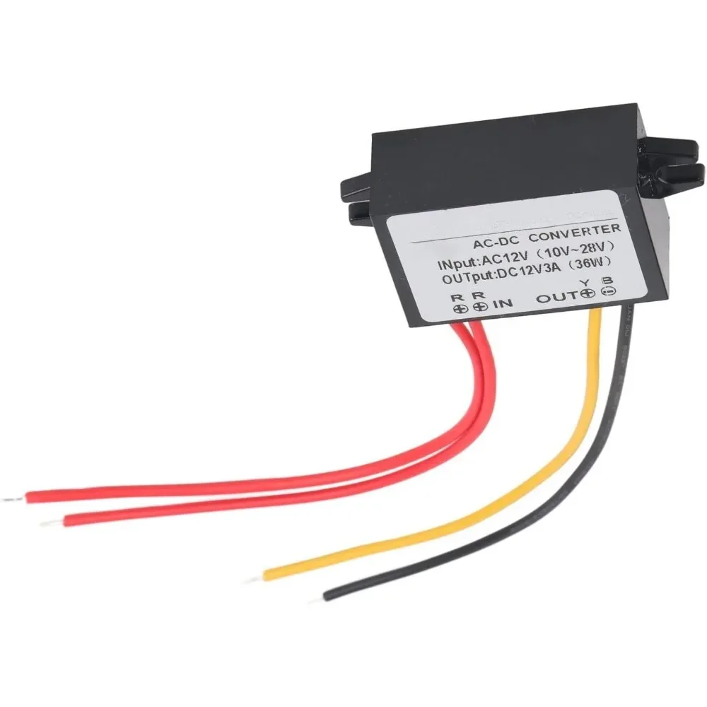 Step Down Power Converter AC 10-28V To DC 12V 3A Waterproof Buck Volt Converter Converter For Car Screens Surveillance Cameras