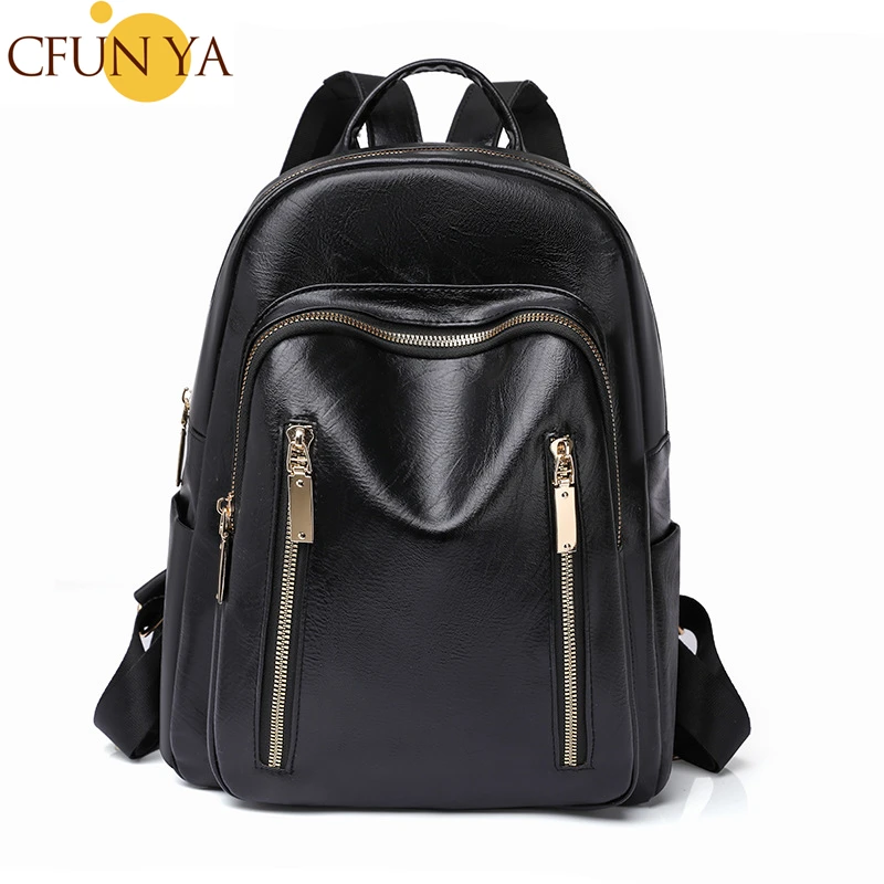 

Рюкзак женский из мягкой кожи с защитой от кражи, большой вместимости