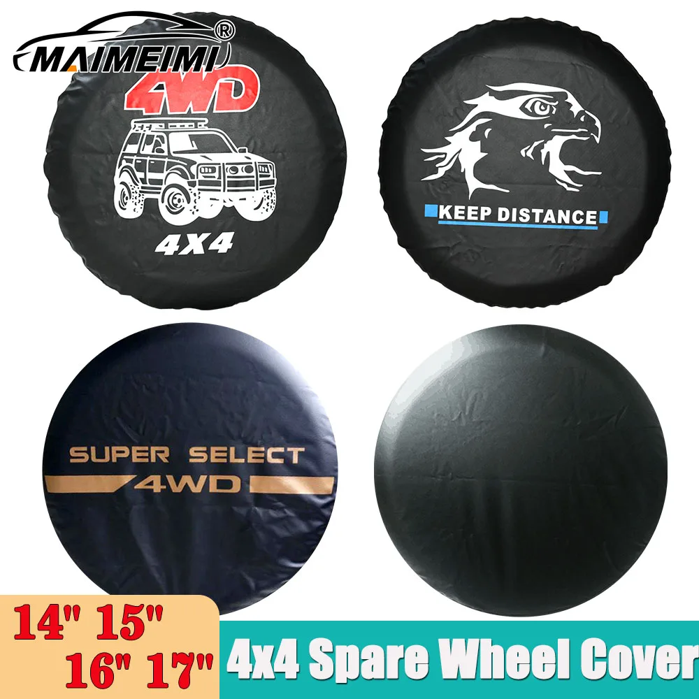 

14 15 16 17 Inch 4WD Car Wheel Tire Cover 4x4 Off Road Life Mountain Dust-proof Protector Case Waterproof Spare Tire Storage Bag