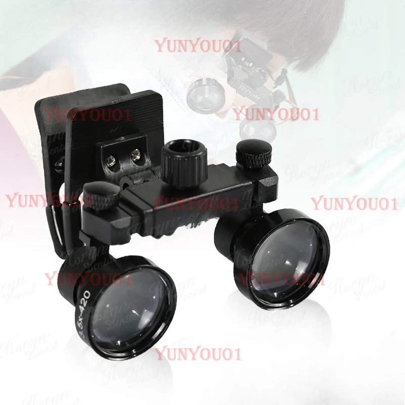 Dental Loupes Accessories 2.5X 3.5X Coated Optical Lens with Clip Magnifying Glass Galilean Binocular Dental Metal Magnifier