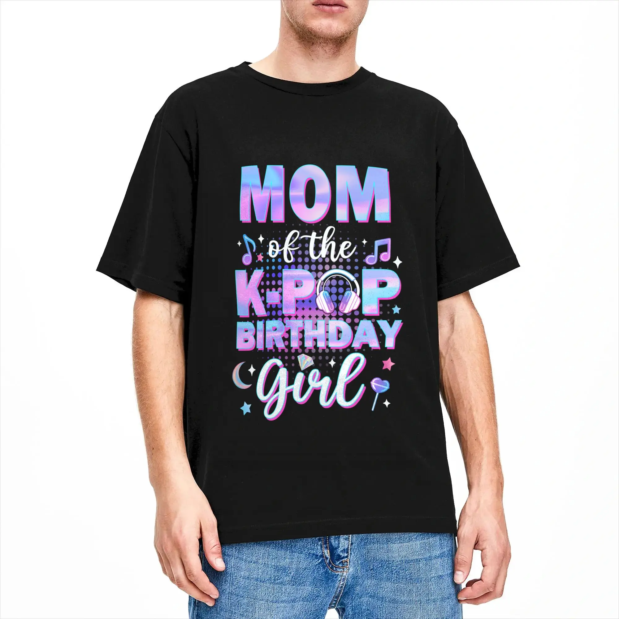 Mom of The K Pop Birthday Girl Matching Family Music T-Shirt Men  Streetwear T-Shirts Beach Crewneck Harajuku Tees Hot Sale