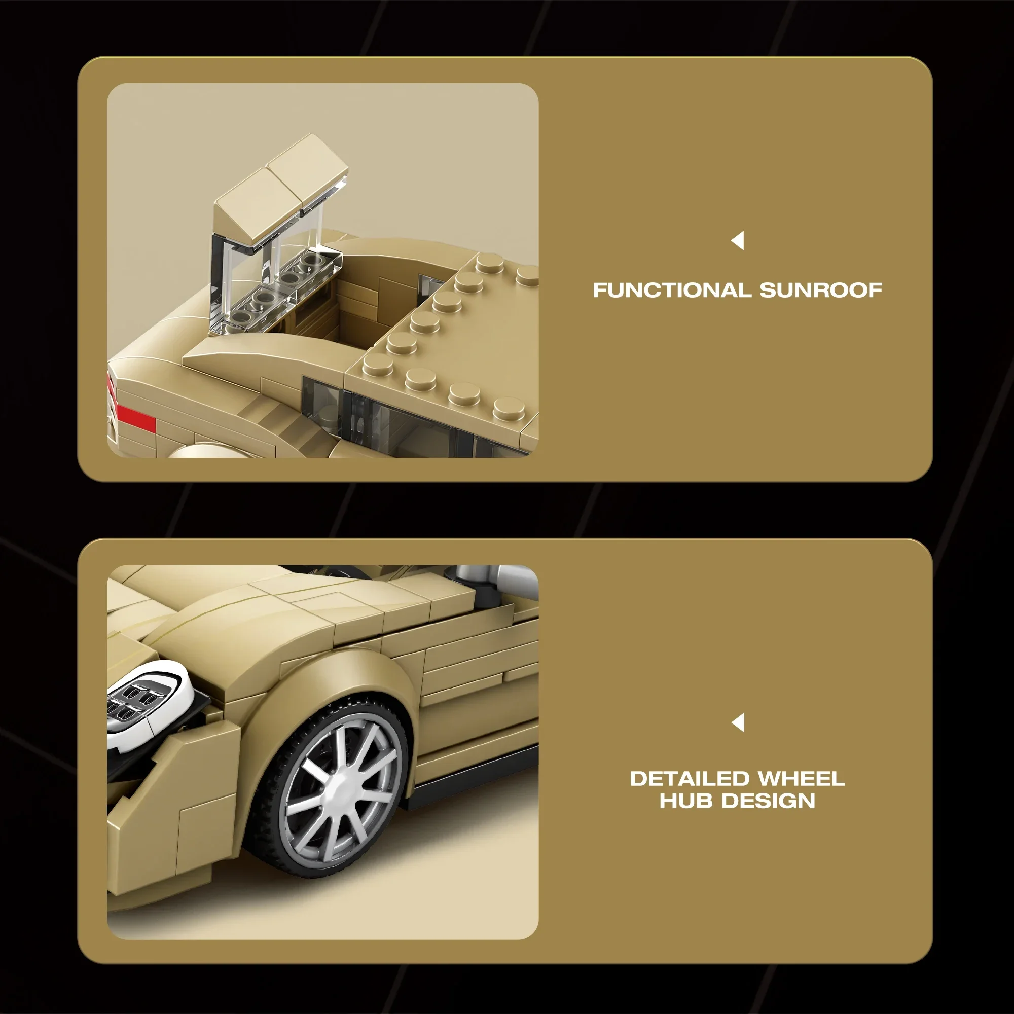 324PCS Luxury Coupe Building Blocks Classic Speed Car Model Technology Bricks Desktop Decoration Kids DIY Toys Birthday Gift