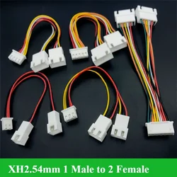 Fan Cable GPU XH2.54 Mini 2/3/4/5/6Pin 1 To 2 Way CPU 2/3/4/5/6Pin PWM Fan Connector Cable Lead Y Splitter Split Two Fan Line