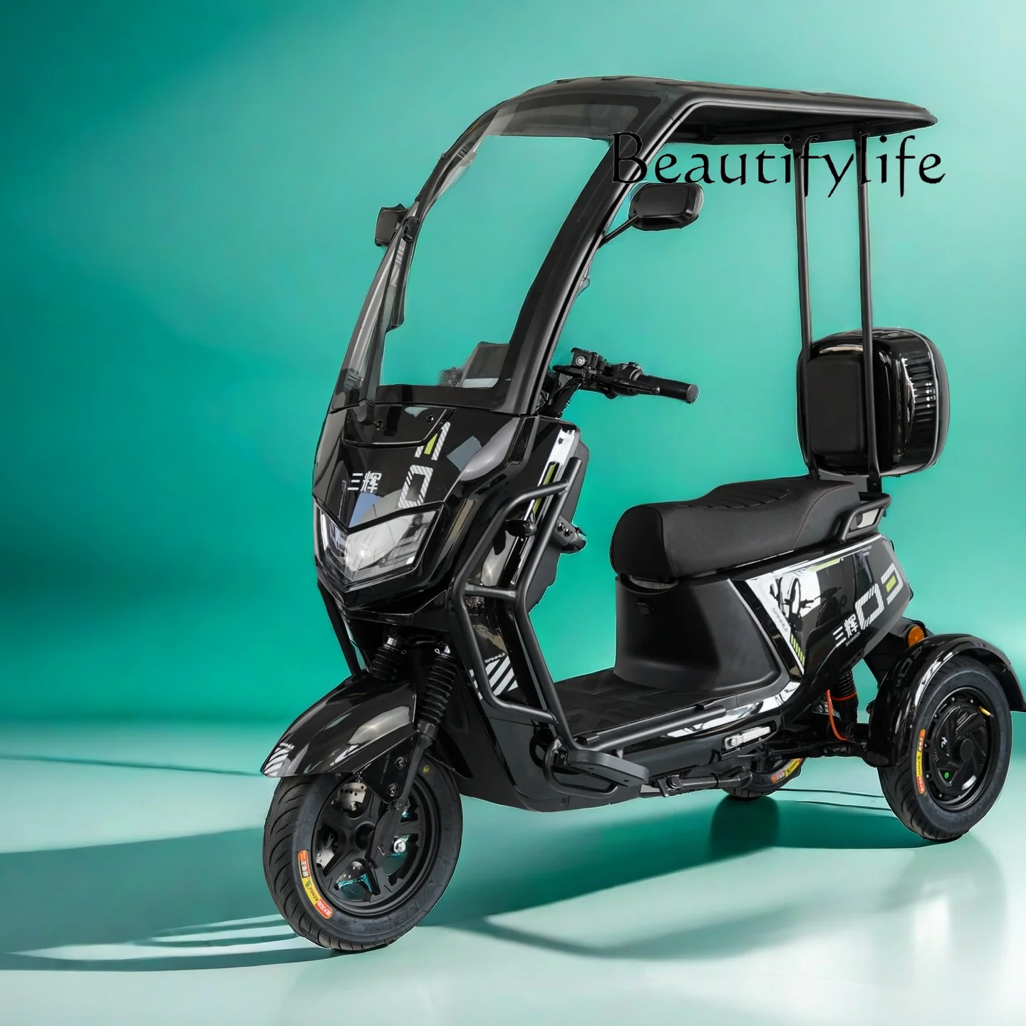 Tumbler electric tricycle with shed household ultra-long battery life electric vehicle electric motorcycle