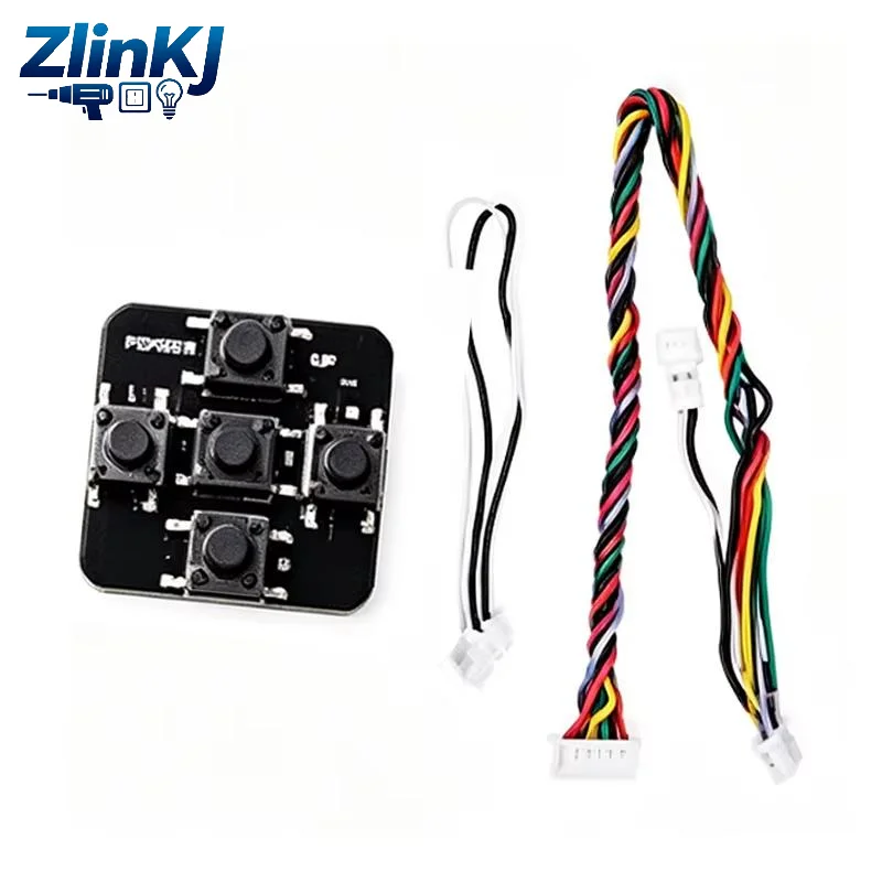 Foxeer FPV Camera Button Control Board with 5 Tactile Buttons & Connecting Cables for Freestyle FPV Drone Spare Parts