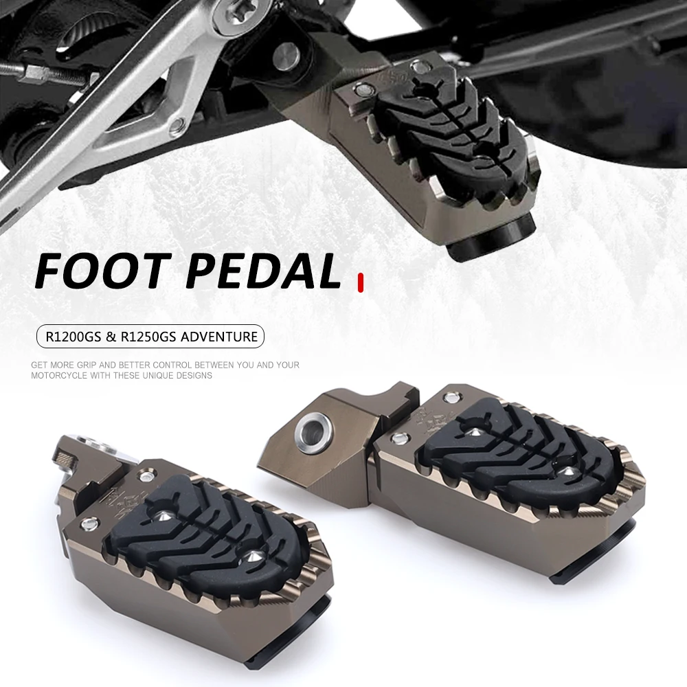 

New CNC Billet Wide Foot Pegs Pedals For BMW R1200GS ADV R 1200 GS 2016-2019 Footpegs R1250GS R 1250 GS Adventure 2020-2023