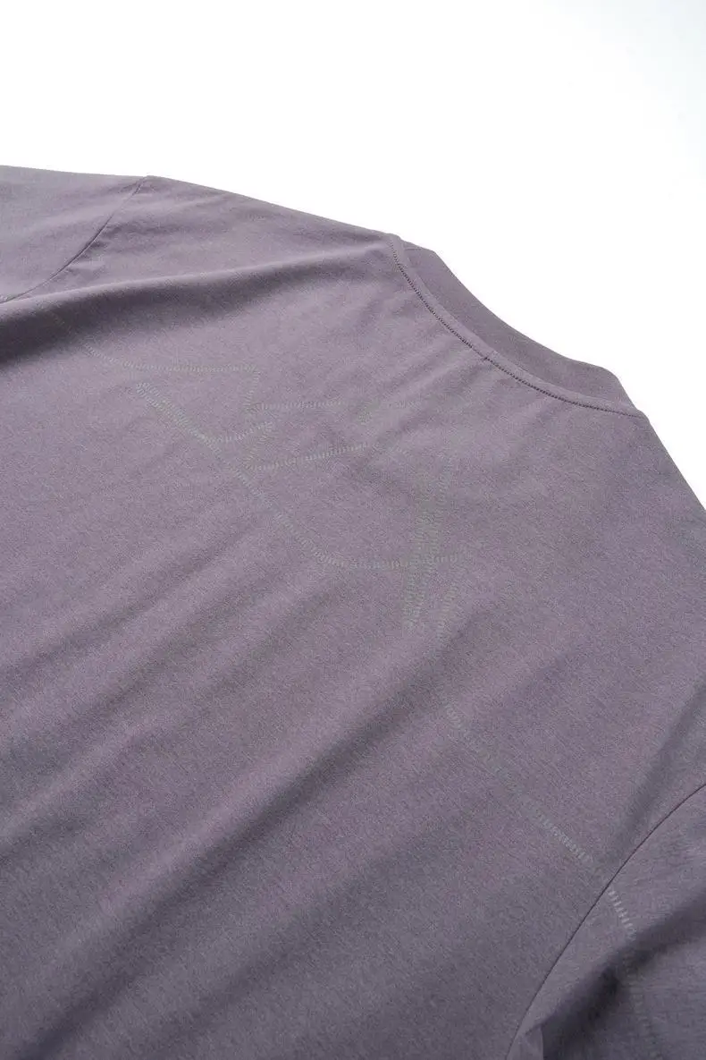 Herren Outdoor Bergstil Langarm-T-Shirt – Reflektierendes Stretch-Wanderoberteil, Leichtes Atmungsaktives Bedrucktes T-Shirt für den Herbst – Detail 17