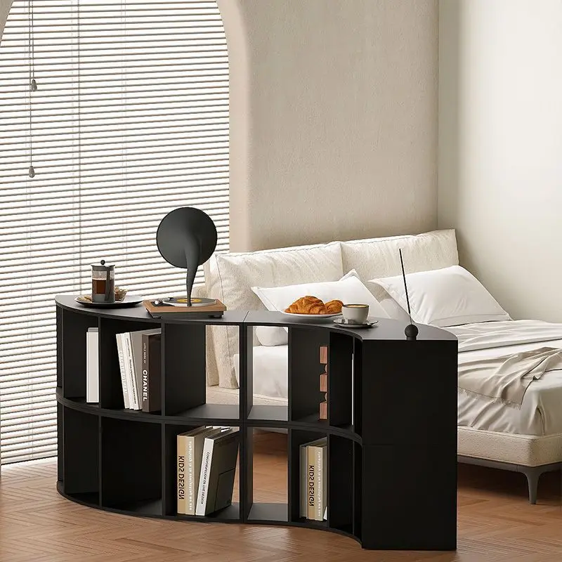 Living room bedroom simple bookshelf locker, creative corner curved bookcase, student home floor corner bookshelf
