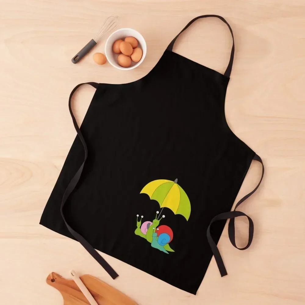 Family of snails under umbrella Apron Womens Dresses painters for home useful pieces Apron